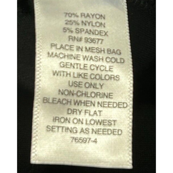 Liz Claiborne Pants Womens Large Black Actual 34X29 4 Way Stretch Pull On NWT - Picture 7 of 10